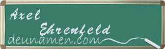 Axel Ehrenfeld Visitenkarte